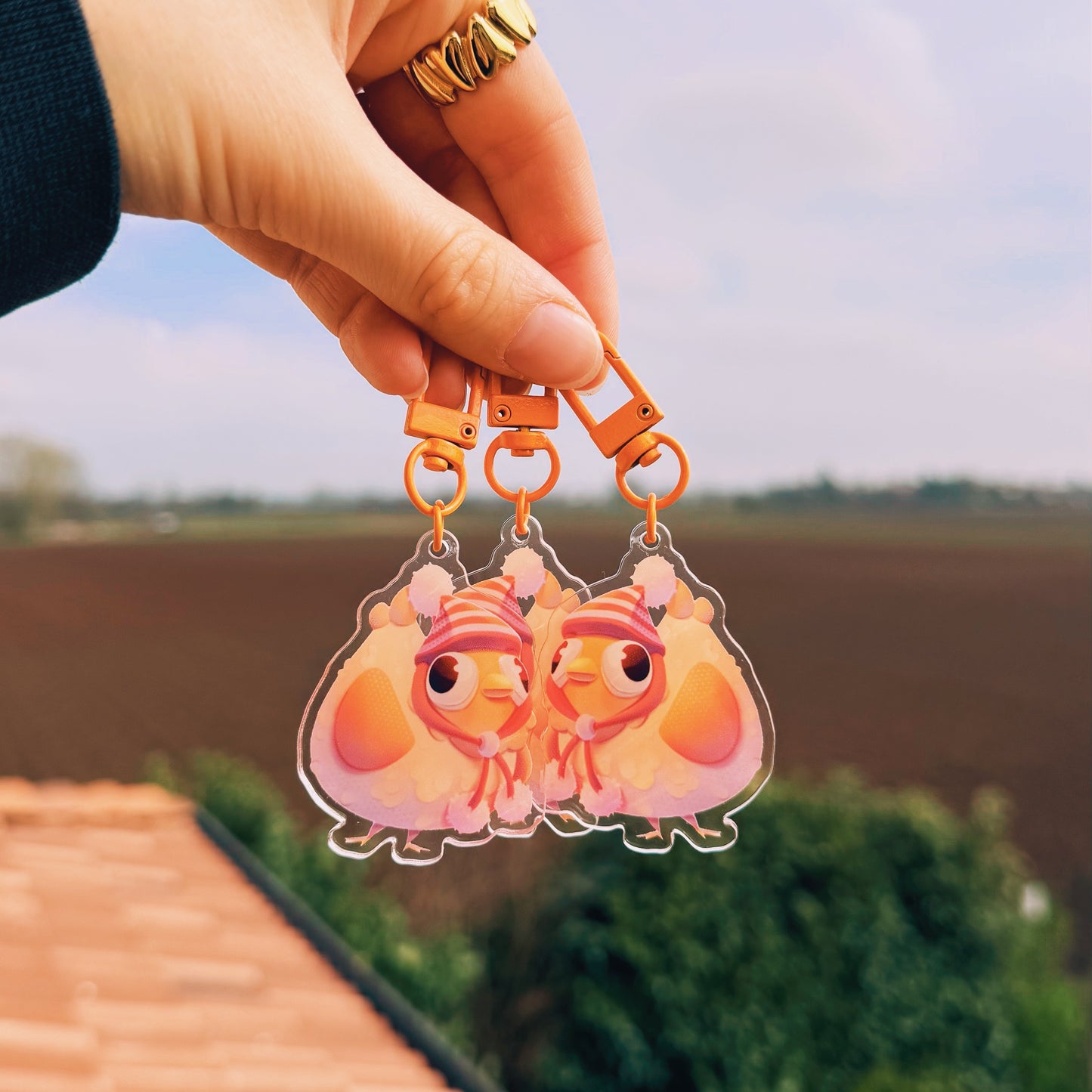 Pandora the hen | acrylic keychain