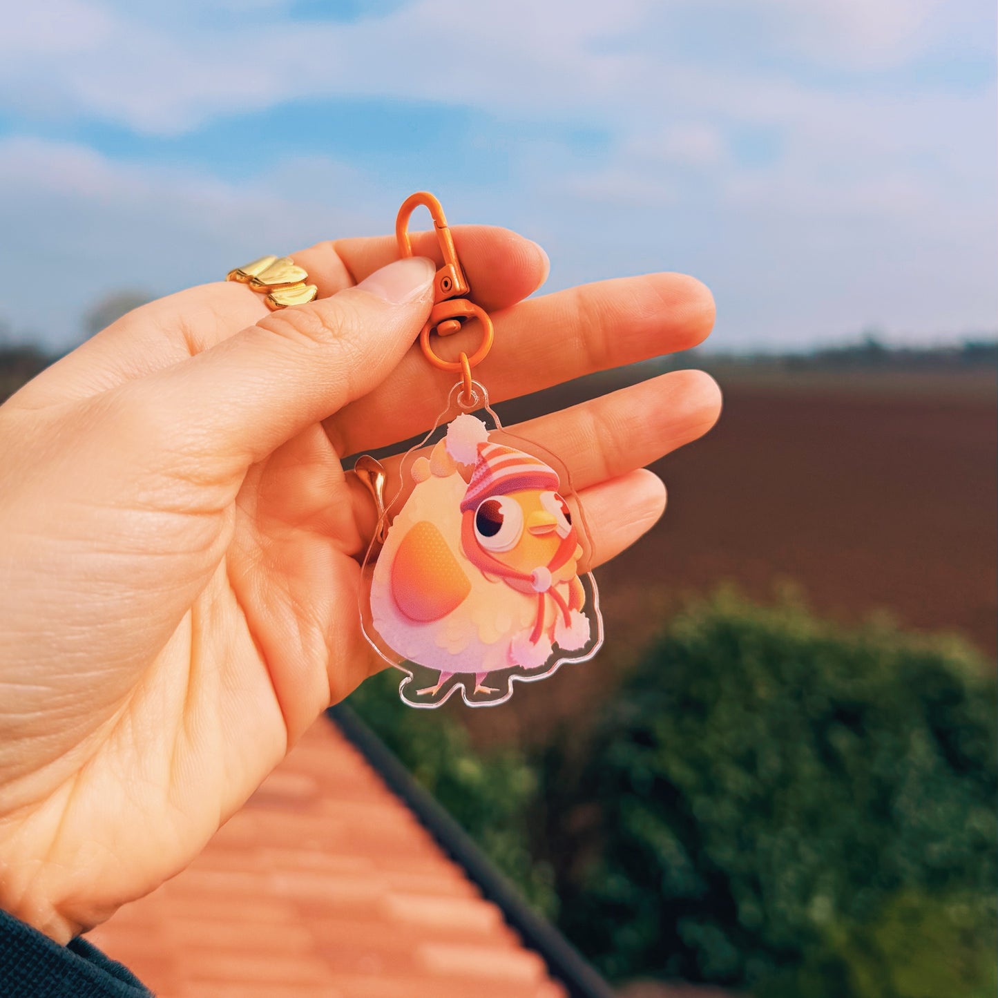 Pandora the hen | acrylic keychain