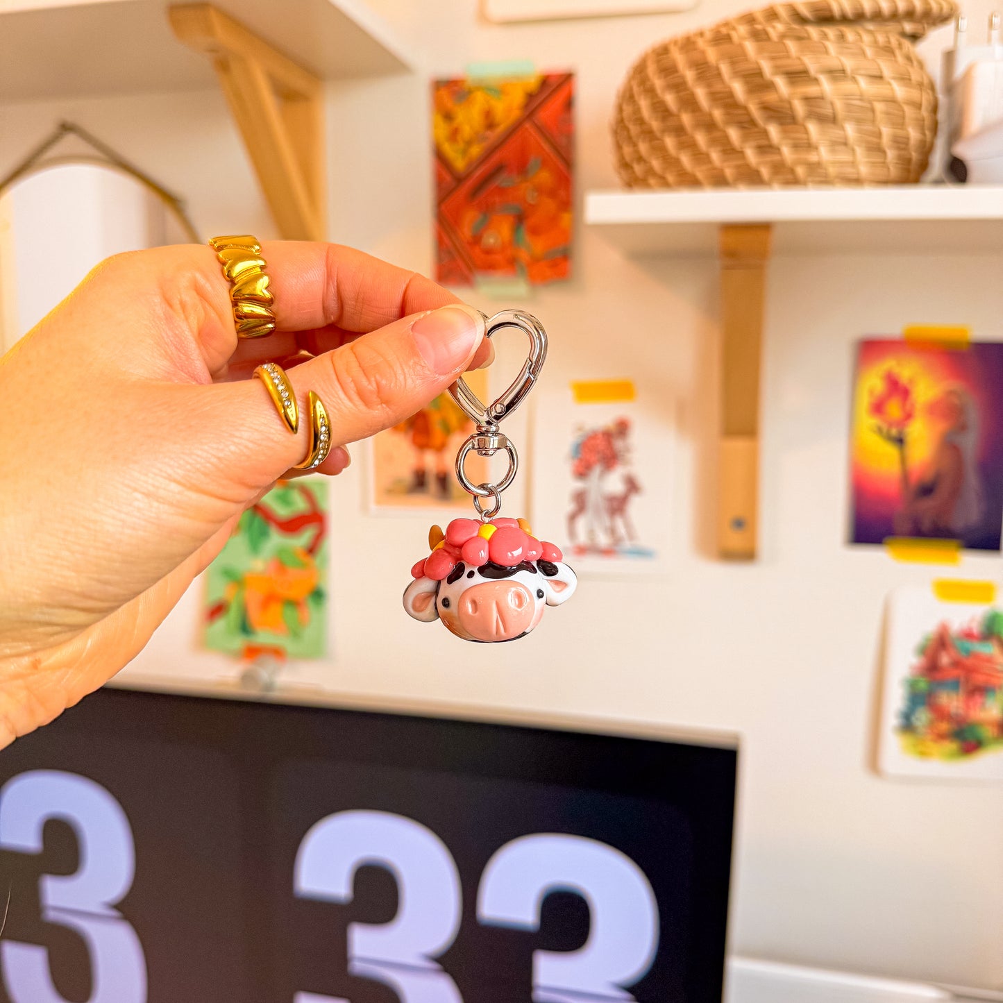 grumpy cow | keychain
