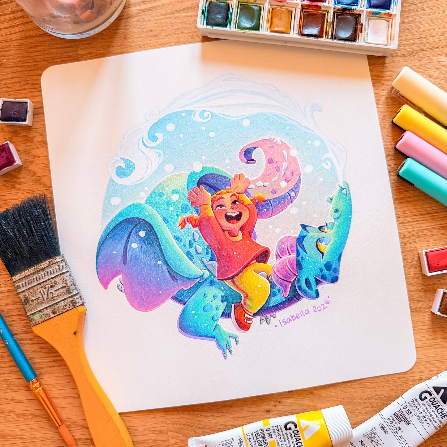 the ice dragon's whisper ⊹ original artwork